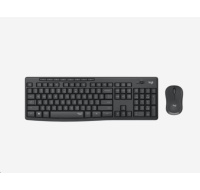 Logitech Silent Wireless Combo MK295, bezdrátová klávesnice + myš, 2.4 GHz, CZ/SK, Graphite ROZBALENO