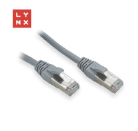 LYNX FTP patch kabel Cat5e PVC, CCA, 0,3m, šedý (balení obsahuje 10ks)