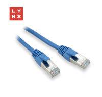 LYNX FTP patch kabel Cat5e PVC, CCA, 0,5m, modrý (balení obsahuje 10ks)