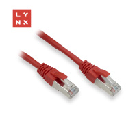 LYNX FTP patch kabel Cat5e PVC, CCA, 0,3m, červený (balení obsahuje 10ks)