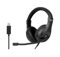 Sluchátka k PC C-TECH MHS-05U, USB černá