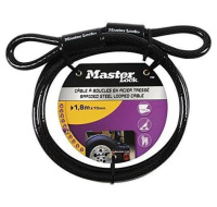 Master Lock Ohebné ocelové lanko  78EURD - 180cm x 1cm