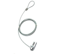PREMIUMCORD Bezpečnostní zámek na NTB 1,8m Kensington Lock (4 místný kód, ocelové lanko) ROZBALENO