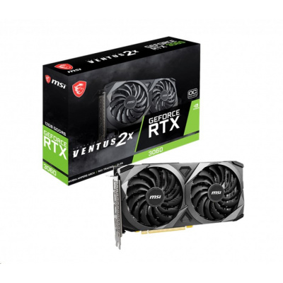 MSI VGA NVIDIA GeForce RTX 3060 VENTUS 2X 12G OC, 12G GDDR6, 3xDP, 1xHDMI