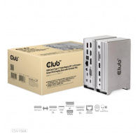 Club3D Dokovací stanice USB-C 12v1, 1xDP, 2xHDMI, 1xVGA, 2xUSB-C, 4xUSB, 1xRJ45, 1x3.5mm, šedá