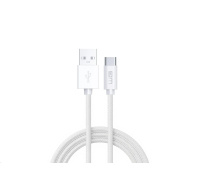 WG Datový kabel Type C-USB-A/1m/nylon braided/white