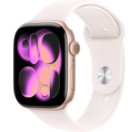 Apple Watch Series 11 GPS 46mm Rose Gold Aluminium Case with Light Blush Sport Band - M/L