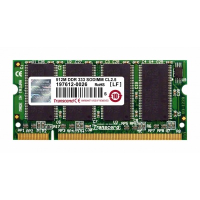 TRANSCEND SODIMM DDR 256MB 333MHz 2Rx16 CL2.5