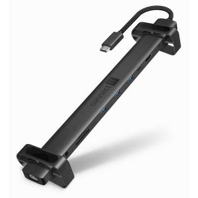 CONNECT IT Dokovací stanice USB-C 10v1, 1xHDMI, 2xUSB-C, 3xUSB, 1xRJ45, černá