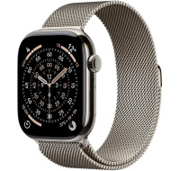 Apple Watch Series 11 GPS + Cellular 46mm Natural Titanium Case with Natural Milanese Loop - S/M