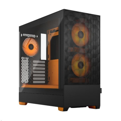 FRACTAL DESIGN skříň Pop Air RGB Orange Core TG Clear Tint, 2x USB 3.0, bez zdroje, ATX