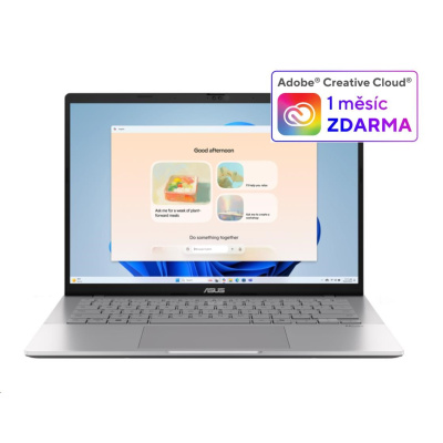 ASUS NTB Vivobook S14 (M3407HA-LY014W), Ryzen 7 260, 14" 1920 x 1200, 16GB, 1TB SSD, AMD Radeon, W11 Home, Cool Silver