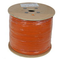 LEXI-Net kabel Cat 6A S/FTP LSOH licna (Dca) 27 AWG 500m cívka, oranžový plášť