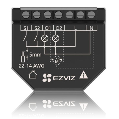 Ezviz  chytré Wi-Fi relé CS-T36-R100-WM - 2 channel (CS-T36-R100-WM)