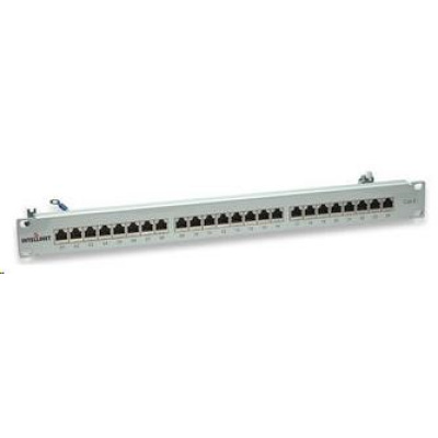 Intellinet Patch panel 24 port Cat6, stíněný STP, šedý