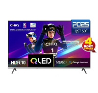 CHiQ U50QST TV 50", UHD, QLED, ultratenká, Google TV, DLG 120 Hz, Dolby Audio, Frameless, metalická