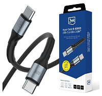 3mk Hyper Cable N-SERIES C to C 50cm PD 3.0 QC 3.0 20V/3A 60W Black