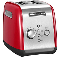 KitchenAid 5KMT221EER topinkovač, 2 otvory, celokovový, 7 stupňů, udržování teploty, jednostranné opékání, červený