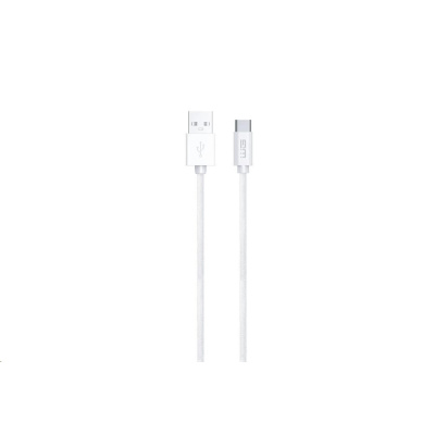WG - Datový kabel Type-C to USB-A / 2m / 3A / nylon braided / white