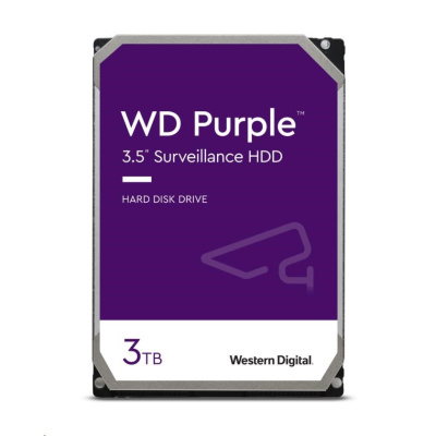 BAZAR - WD PURPLE WD33PURZ 3TB, SATA III 3.5", 256MB, 175MB/s, Low Noise, CMR