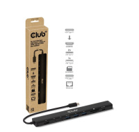Club3D Dokovací stanice USB-C 10v1, 1xHDMI, 3xUSB-C, 3xUSB, 1xRJ45, černá