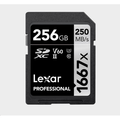 Lexar SDXC Pro 1667X UHS-II U3 R250/W120 (V60) 256G