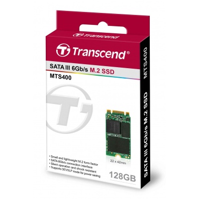 TRANSCEND Industrial SSD MTS400S 128GB, M.2 2242, SATA III 6Gb/s, MLC