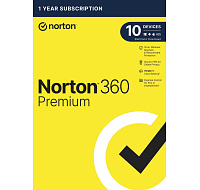 NORTON 360 PREMIUM 75GB +VPN 1 uživatel pro 10 zařízení na 1 rok ESD 1+1 (50%)