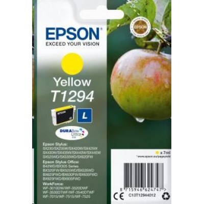 EPSON ink bar Singlepack "Jablko" Yellow T1294 DURABrite Ultra Ink (7 ml)