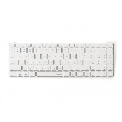RAPOO klávesnice E9100M, bezdrátová, Ultra-slim, CZ/SK, bílá
