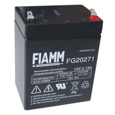 Baterie - Fiamm FG20271 (12V/2,7Ah - Faston 187), životnost 5let