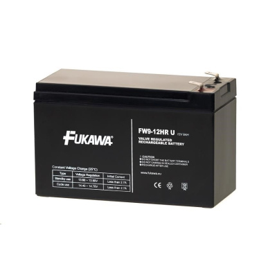 BAZAR-Baterie - FUKAWA FW 9-12 HRU (12V/9Ah - Faston 250), životnost 5let - poškozený obal