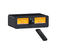 Fosi LC30 přepínač repro/zesilovačů s VU metry - žlutý