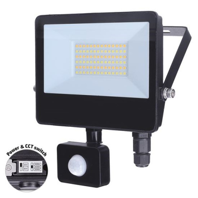 Solight LED reflektor se senzorem TOP, 30W, max. 3900lm, 3CCT, volitený výkon 100/66%, IP65, rychlospojka