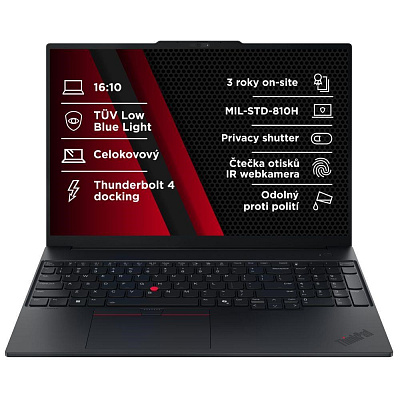 BAZAR - LENOVO NTB ThinkPad E16 G3 - Ultra7 255H,16" WUXGA,32GB,1TBSSD,IRcam,W11P - Poškozený obal
