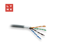 LYNX FTP kabel, Cat5e, LSZH, 0,5mm, celoměděný, vnitřní, šedý, box 305m