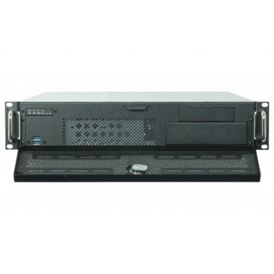 CHIEFTEC skříň Rackmount 2U UNC-210, mATX, half height PCI slots,  Black, zdroj PSF-400B (400W)