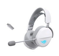 ASUS sluchátka ROG Pelta, Bezdrátové BT a RF 2.4GHz, ARGB, bílá
