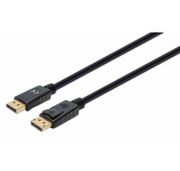 Manhattan kabel DisplayPort 1.4, DisplayPort Male na Male, 3m, černá