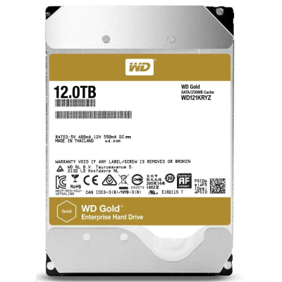 BAZAR VADNÉ - WD GOLD WD121KRYZ 12TB SATA/ 6Gb/s 256MB cache 7200 ot.