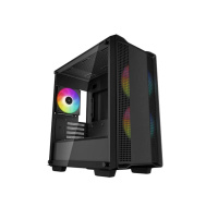 DEEPCOOL Case CC360 ARGB, mATX, Průhledná bočnice, 3x120mm Fan, černá