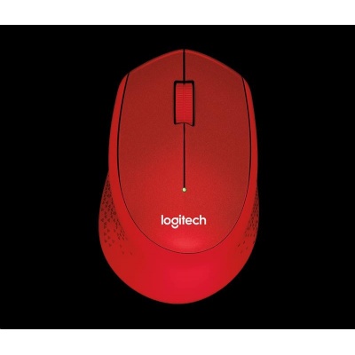 Logitech Wireless Mouse M330 Silent Plus, red