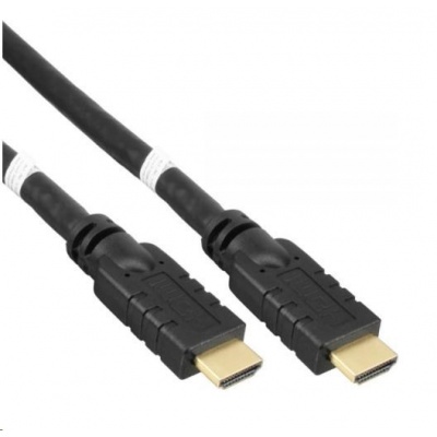 PREMIUMCORD Kabel HDMI High Speed with Ether.4K@60Hz, se zesilovačem, 7m, 3x stínění, M/M, zlacené kon.