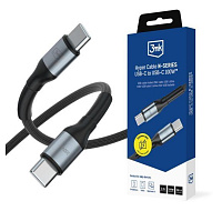 3mk Hyper Cable N-SERIES C to C 3m PD 3.0 QC 3.0 20V/5A 100W Black