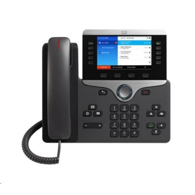 Cisco CP-8851-3PCC-K9=, VoIP telefon, 10line, 2x10/100/1000, 5" displej, Bluetooth, USB, PoE