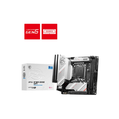 MSI MB Sc LGA1700 MPG B760I EDGE WIFI, INTEL B760, 2xDDR5, 1xHDMI, 1xDP, WI-FI, mini-ITX