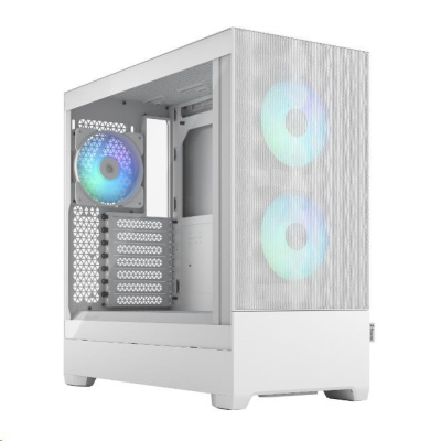 FRACTAL DESIGN skříň Pop Air RGB White TG Clear Tint, 2x USB 3.0, bez zdroje, ATX