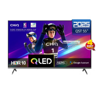 CHiQ U55QST TV 55", UHD, QLED, ultratenká, Google TV, DLG 120 Hz, Dolby Audio, Frameless, metalická