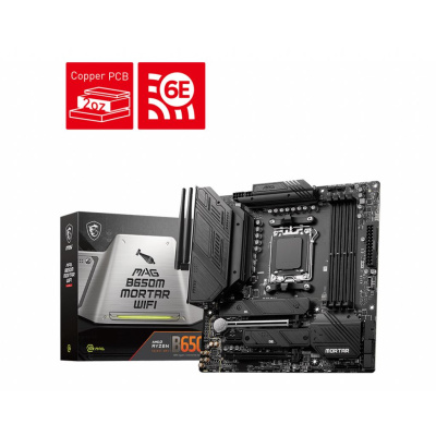 BAZAR - MSI MB Sc AM5 MAG B650M MORTAR WIFI, AMD B650, 4xDDR5, 1xDP, 1xHDMI, WI-FI, mATX - Po opravě (Bez příšlušenství)