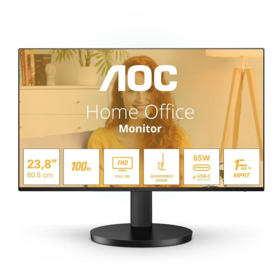 AOC MT IPS LCD WLED 23,8" 24B3CF2 - IPS panel, 100Hz, 1920x1080, HDMI, USB-C, USB 3.2, repro, nast. vyska